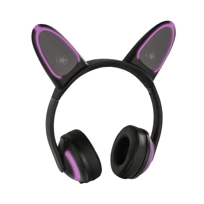 Brookstone Wireless Cat Ear Headphones With Removable Ears ppgbbe
