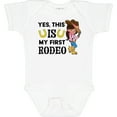 thumbnail image 3 of Inktastic Yes, This is My First Rodeo- Cowgirl in Hat and Boots Girls Baby Bodysuit, 3 of 5