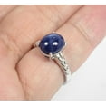 thumbnail image 4 of thejewelryart Natural Blue Star Sapphire Ring Sterling Silver Jewelry Stunning Oval-Cut Gem Perfect for Engagements, Anniversaries Rose Gold 5.5, 4 of 5