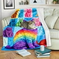 thumbnail image 4 of Cute Cat Blanket Super Soft Flannel Throw Blanket Bedding Cats Gifts for Cat Lover Woman Kids Adults 50"x60", 4 of 8