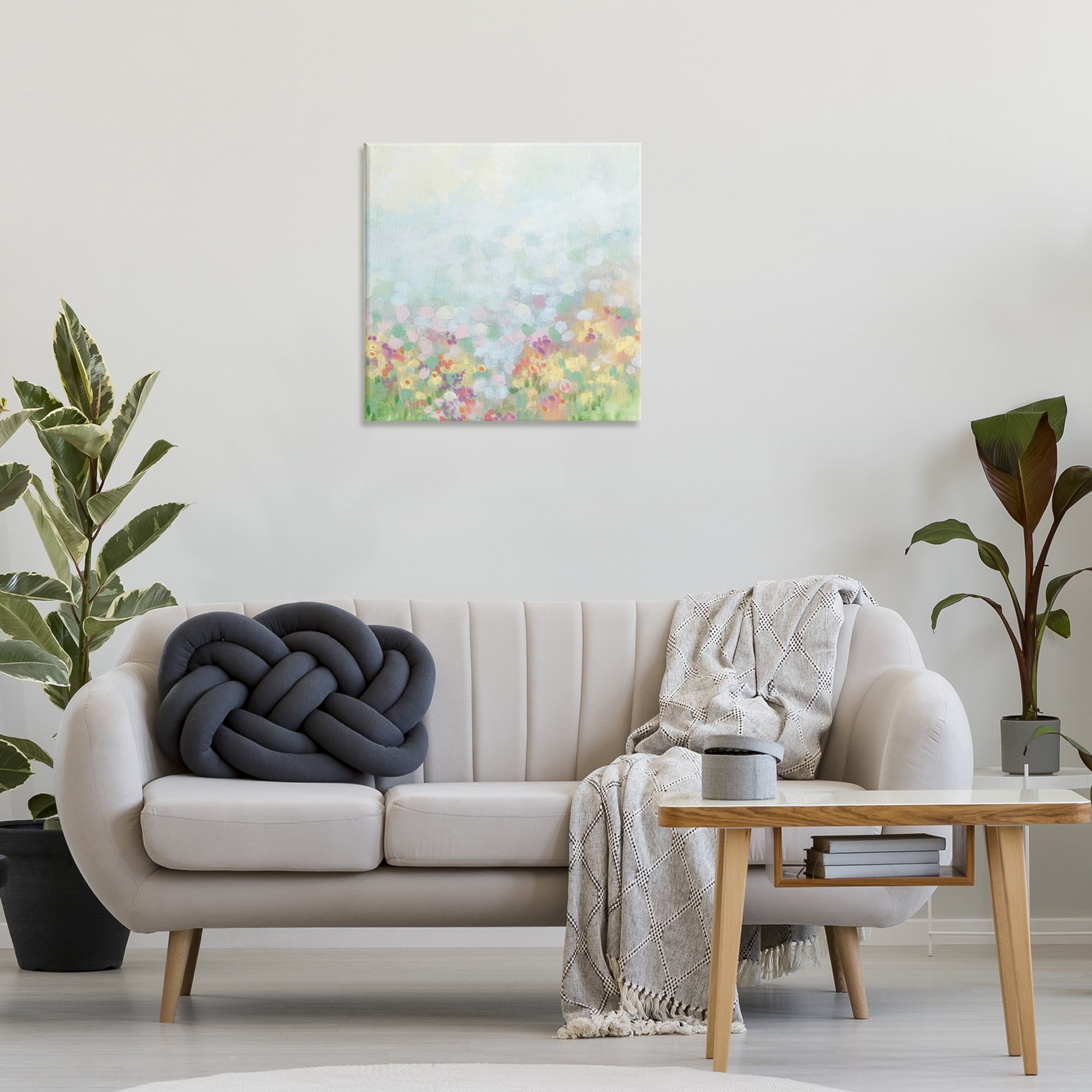 Stupell Industries Abstract Soft Meadow Abstract Painting Gallery Wrapped Canvas Art Print Wall Art, 24 x 24