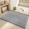 thumbnail image 4 of CuiLiyq Thickened Chenille Bath Mat, 30"x18" Absorbent Non Skid Rug, Soft Floor Pad for Bathroom, Entryway, Bedroom (Gray), 4 of 6
