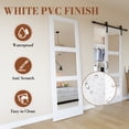 thumbnail image 5 of 36" X 84" 3-Lite Double-sided Glass Mirror and Solid Manufactured Wood Sliding Barn Door with Installation Hardware Kit, 5 of 9