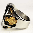 thumbnail image 4 of Anillo San Benito Amuleto Contra El Mal Acero Inoxidable Xtellar negro, 4 of 4