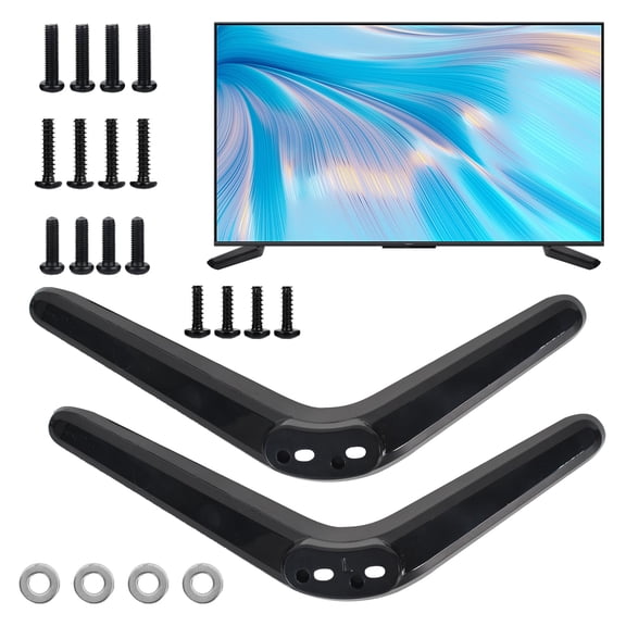 Universal TV Stand for Most 32 40 49 50 55 Inch LED LCD Smart Television, Black Replacement ABS TV Legs Base Support