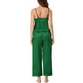 thumbnail image 3 of Unique Bargains Women's Suspenders Soft Ice Silk Pajamas 3 Piece Sleepwear Sets, 3 of 5