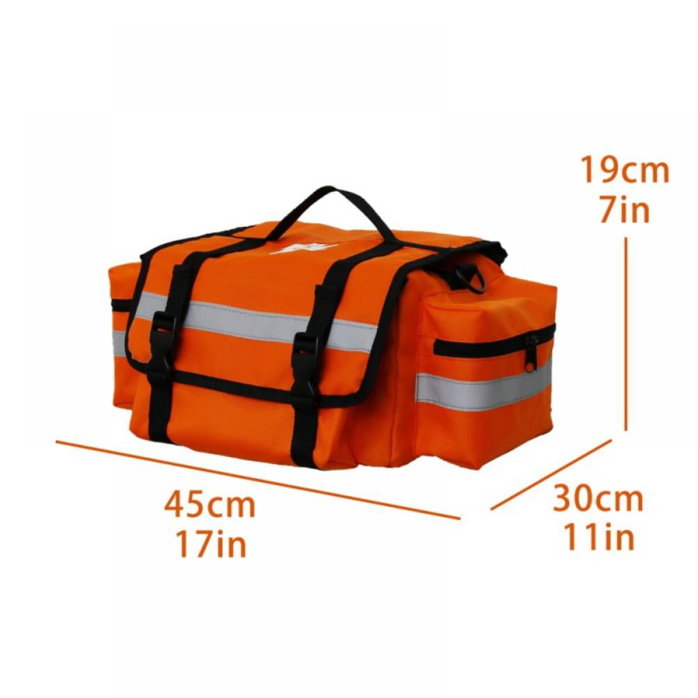 First Aid Kit Empty Bag Large for Business School Travel Car Medical Supplies Emergency Trauma Backpack First Responders Back Pack Response Medic Supplies Organizer Waterproof Orange