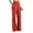 Red, variant on Fmbrln Womens Wide Leg Yoga Pants Casual Stretchy High Waist Side Slit Work Pants Dress Pants with Pockets