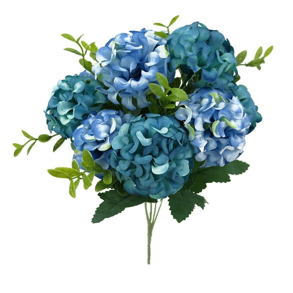 Visland Artificial Flowers Fake Mini Hydrangea Bulk Wedding Decoration Silk Bouquet Peony Decor Plastic Flower Arrangements Table Centerpieces 3 Packs