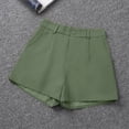 thumbnail image 5 of MYAOYI Shorts for Women Multi Colors Dress Shorts High Waisted with Pockets Casual Work Office Pleated Shorts, 5 of 6