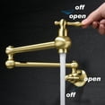 thumbnail image 6 of Pot Filler Faucet Wall Mount, Brass Pot Filler with Double Joint Swing Arms, 6 of 7