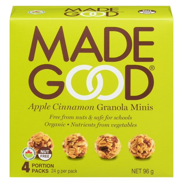 Mini-barres granola biologique de MadeGood - pomme cannelle