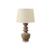 Lighting - 28"h - Table Lamp - Brown Resin - Beige Shade - Transitional