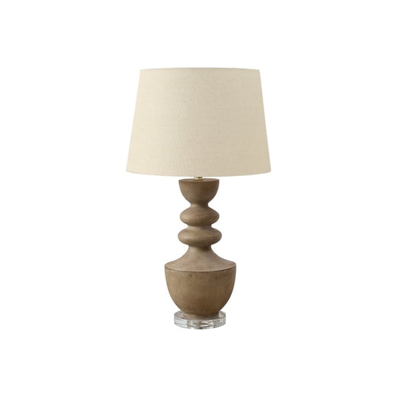 Lighting - 28"h - Table Lamp - Brown Resin - Beige Shade - Transitional