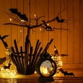 thumbnail image 5 of Halloween Witch LED Lantern, Black Plastic, 6.7" Battery Operated Light with Spooky Silhouette, Hanging & Tabletop Decor for Halloween Party, 5 of 8