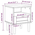 thumbnail image 2 of vidaXL Bedside Cabinet SENJA Rattan Look Black 15.7"x13.8"x18.9" Solid Wood Pine, 2 of 10
