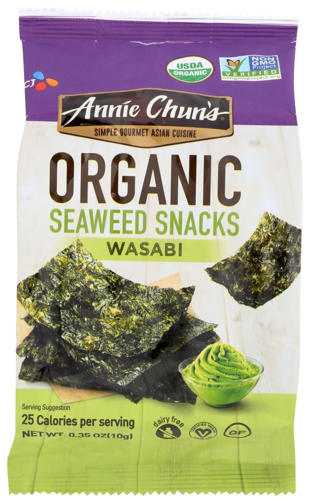 Annie Chun S Organic Seaweed Snacks Wasabi 35 Oz Walmart Com