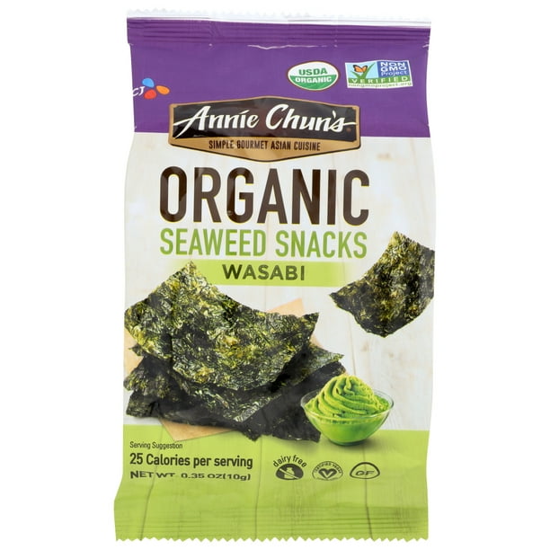 Annie Chun'S Organic Seaweed Snacks Wasabi, .35 Oz