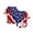A003- Red, variant on Dog Shirt for Large Dogs Small Dogs Medium Dogs Patriotic Pet Clothes American Flag Print Lightweight Dog T Shirt for Independence Day White