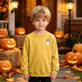 thumbnail image 6 of sdbrld Baby Boys Halloween Tops Long Sleeve Ghost Graphic Shirts for Children Yellow Sizes 1-2 Years, 6 of 9