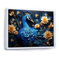 thumbnail image 2 of Designart "Royal Plumage Of A Majestic Peacock IV" Animals Peacock Floater Framed Canvas Wall Art, 2 of 5