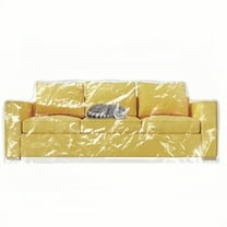 UU&T Plastic Clear Heavy-Duty Waterproof Couch Cover, 42"x96"x42" Vinyl Sofa Furniture Protection for Storage and Moving, Protection Against Pets/Dog Clawing