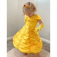 thumbnail image 4 of Disfraz de princesa para niñas, cosplay de Halloween, amarillo, 4 of 7