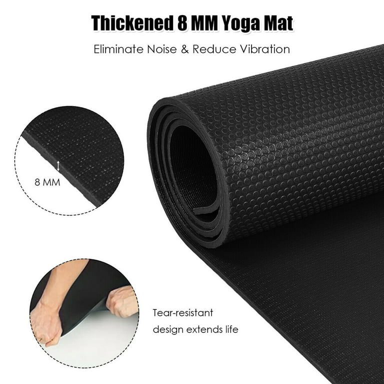 Large Yoga Mat - 6' x 4' x 9mm Extra Thick Exercise Mat for Yoga, Pilates,  Stretching, Cardio Home Gym Floor, Non- Slip Anti Tear Eco-Friendly Workout