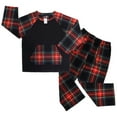 thumbnail image 7 of Angelina Christmas 2-Piece Set Matching Family Flannel Kangaroo Pocket Raglan Shirt with Pajama Pants, 7 of 7