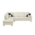 thumbnail image 6 of Homeora 2-Piece Piece Couch Living Room,Faux Leather Sofa Set,Faux Leather Sofa Set,L-Shaped Sectional Sofa,Right Facing Chaise Couch Living Room,White, 6 of 6