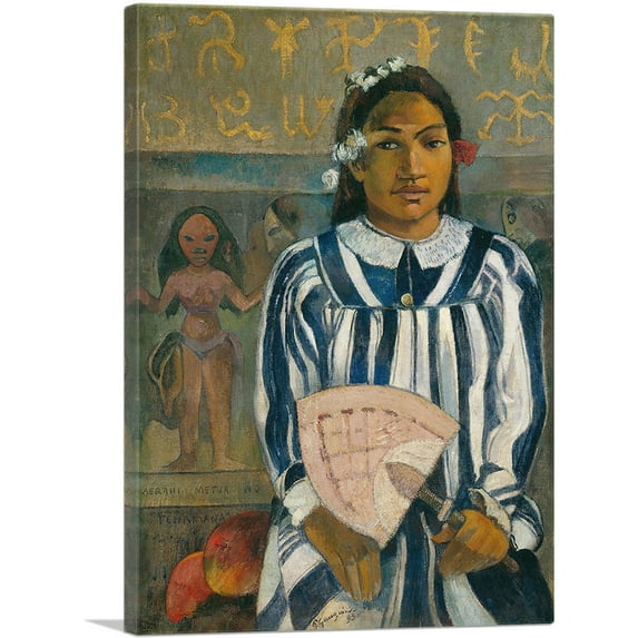ARTCANVAS Tehamana Has Many Parents 1893 Canvas Art Print by Paul Gauguin - Size: 18" x 12" (1.50" Deep)