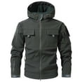 thumbnail image 1 of Men's Functional Softshell Jacket Loose Fit Windproof Lined Workwear Casual Outdoor Winter Coat, 1 of 3