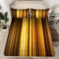 thumbnail image 2 of Homewish Neon Striped Queen Sheet Set (4-Piece) Modern Geometric Yellow Black Decor For Girls Boys, 2 of 7
