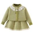 thumbnail image 5 of Zshosam Fall Outfits for Girls Toddler Baby Girl Outfit Embroidery Long Sleeve Sweatshirt Tulle Skirt Set Fall Winter Clothes Size 2T 3T,(Green 2-3 Years), 5 of 5