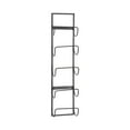 thumbnail image 6 of DecMode 6" x 25" Black Metal 5 Bottle Wall Wine Rack, 1-Piece, 6 of 8