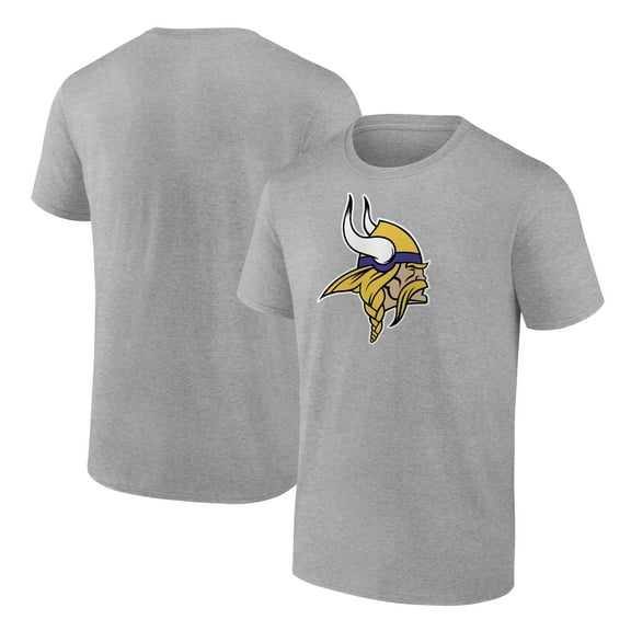 Men's Fanatics Heather Gray Minnesota Vikings Primary Logo T-Shirt