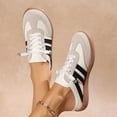 thumbnail image 3 of EKVAHL Women's Backless Mule Sneakers, Retro Faux Leather Non Slip Walking Shoes, Lace Up Casual Daily Outdoor Tennis Shoes Black, 3 of 4