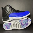 thumbnail image 2 of Ni - ke New Size 8.5 Womens Ni - ke Air Jordan 12 Retro Shoes Black Hyper Royal AO6068-004, 2 of 5