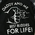 thumbnail image 5 of Xudanell Outfits Dadddy and Me Fist Print Long Sleeve Hooded Top and Trousers Preemie Clothes Boys Black 6-9 Months, 5 of 5