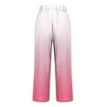 thumbnail image 5 of Quinlirra Pants for Women 2025 Women'S Spring Printed Elasticated Waist Full Length Casual Pants Nine-Point Pants, 5 of 5