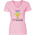 thumbnail image 3 of Inktastic Robotics Girl I Love Robots Women's V-Neck T-Shirt, 3 of 5
