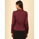 thumbnail image 5 of Camisa Casual de Negocios Allegra K de satén de manga Larga con Botones Y Cuello en Punta para Mujer L, 5 of 6