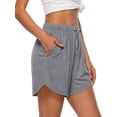 thumbnail image 4 of MOSHU 3 Pack Womens Pajamas Shorts Drawstring Pj Shorts for Women Casual Sleep Lounge Shorts with Pockets, 4 of 11