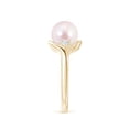 thumbnail image 3 of ANGARA Classic Japanese Akoya Cultured Pearl Bypass Ring in 14K Yellow Gold for Women | June Birthstone, Birthday, Anniversary, Jewelry Gift for Women | Pearl Ring, 3 of 8