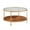 Gold, variant on Gexpusm 20-inch Double-layer Round Side Table Glass Desktop Modern Simple Retro Living Room-gold