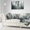 thumbnail image 3 of Designart Vintage Forest Filled with Fog - Landscape Photography Throw Pillow - 12x20, 3 of 5
