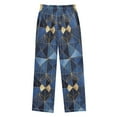 thumbnail image 2 of FORMRS Kids Pajama Pants with Pockets Size 11-12Y Boys Lounge Sleep Bottoms, Blue Geometric Pattern, 2 of 8