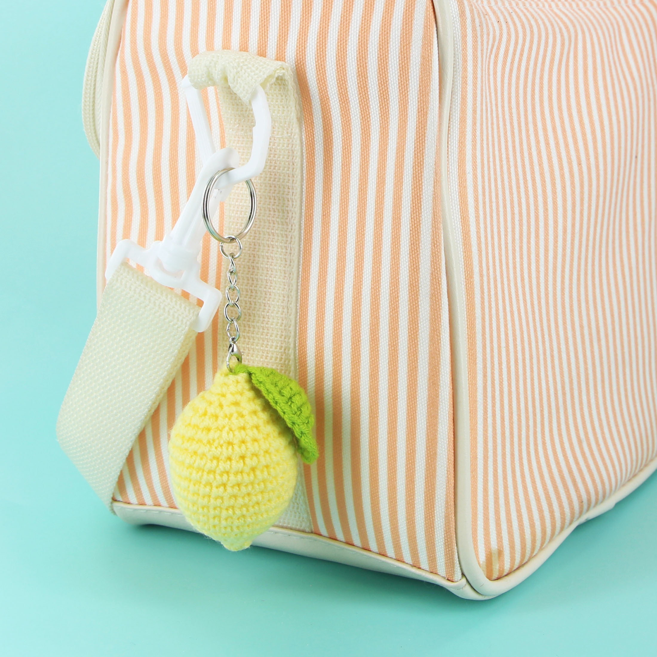 UNIQUE CREATIV CRAFT Crochet Key Ring Kit — Lemon, 1 pc, Age 8+, CROCHET KRING LEMON