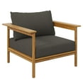 thumbnail image 4 of Modway Fauteuil Wren Mobilier de Patio Extérieur en Bois Flotté Naturel, Gris Foncé, 4 of 11