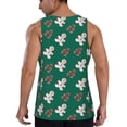 thumbnail image 3 of Xecao Gingerbread Snowman Cookies Men's Tank Top Workout Quick Dry Sleeveless Gym Jogging Muscle Shirts Summer Swim Beach Tops, 3 of 9